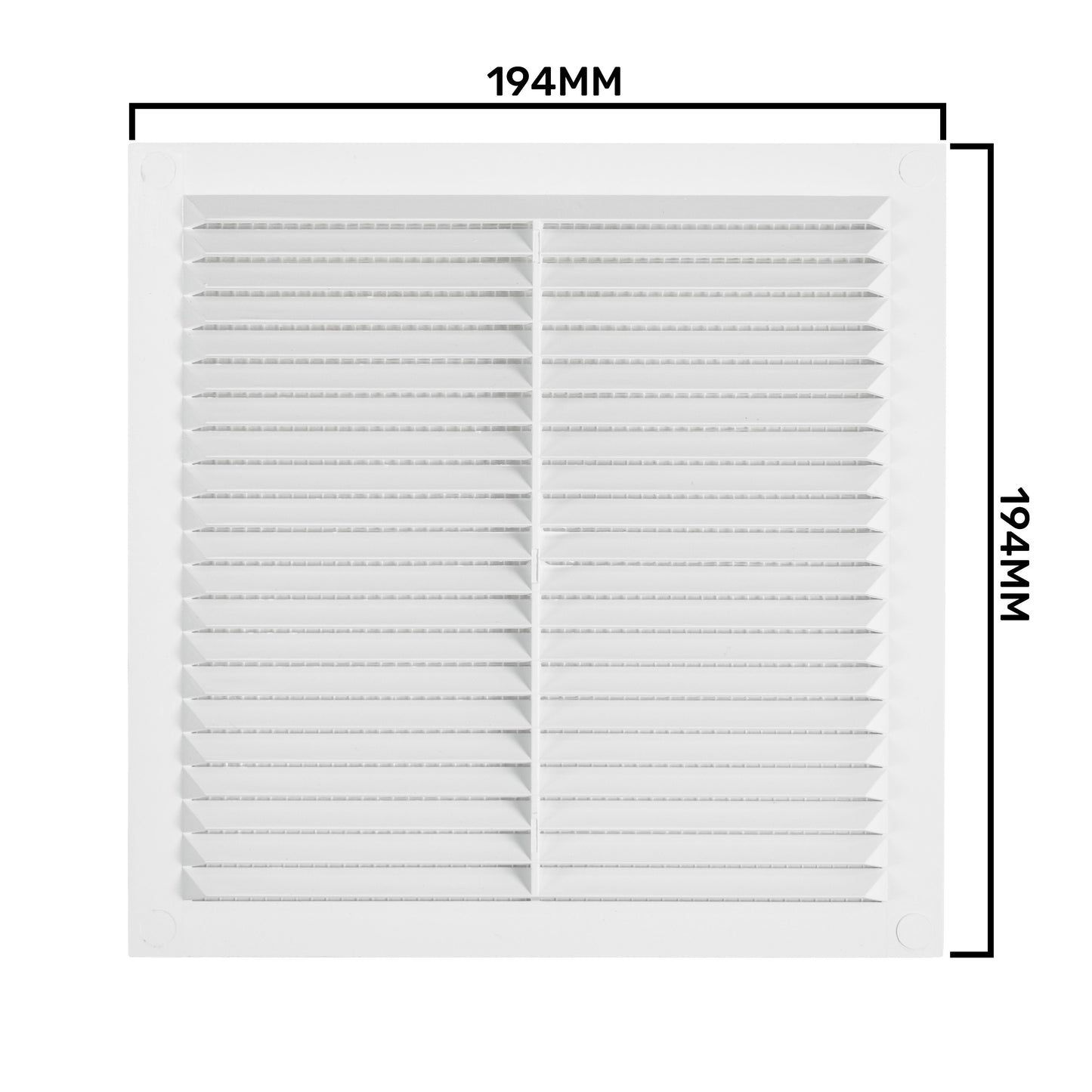 Louvre Vent D/195W 195mm X 195mm with Fly Screen