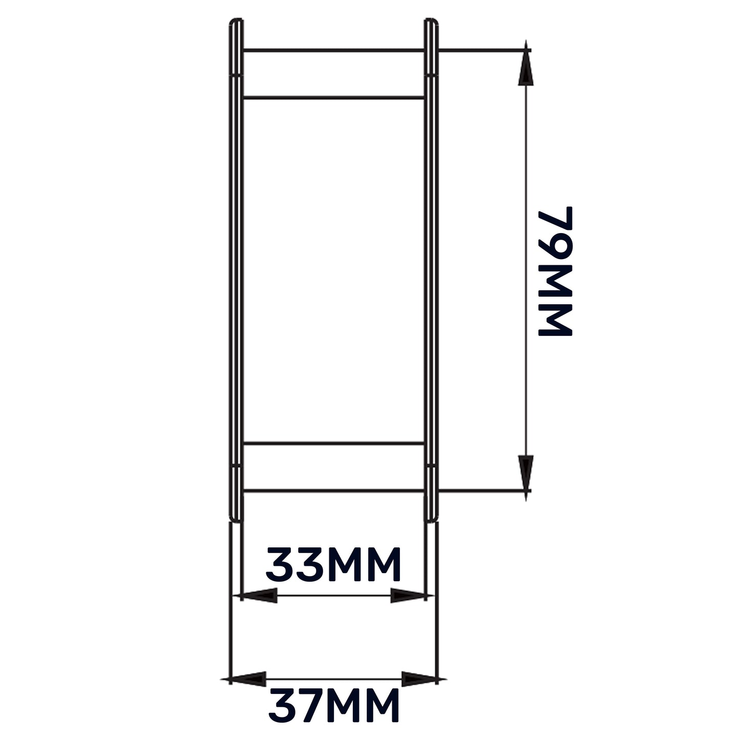 Door Louvre Vent KD 70mm - 450mm