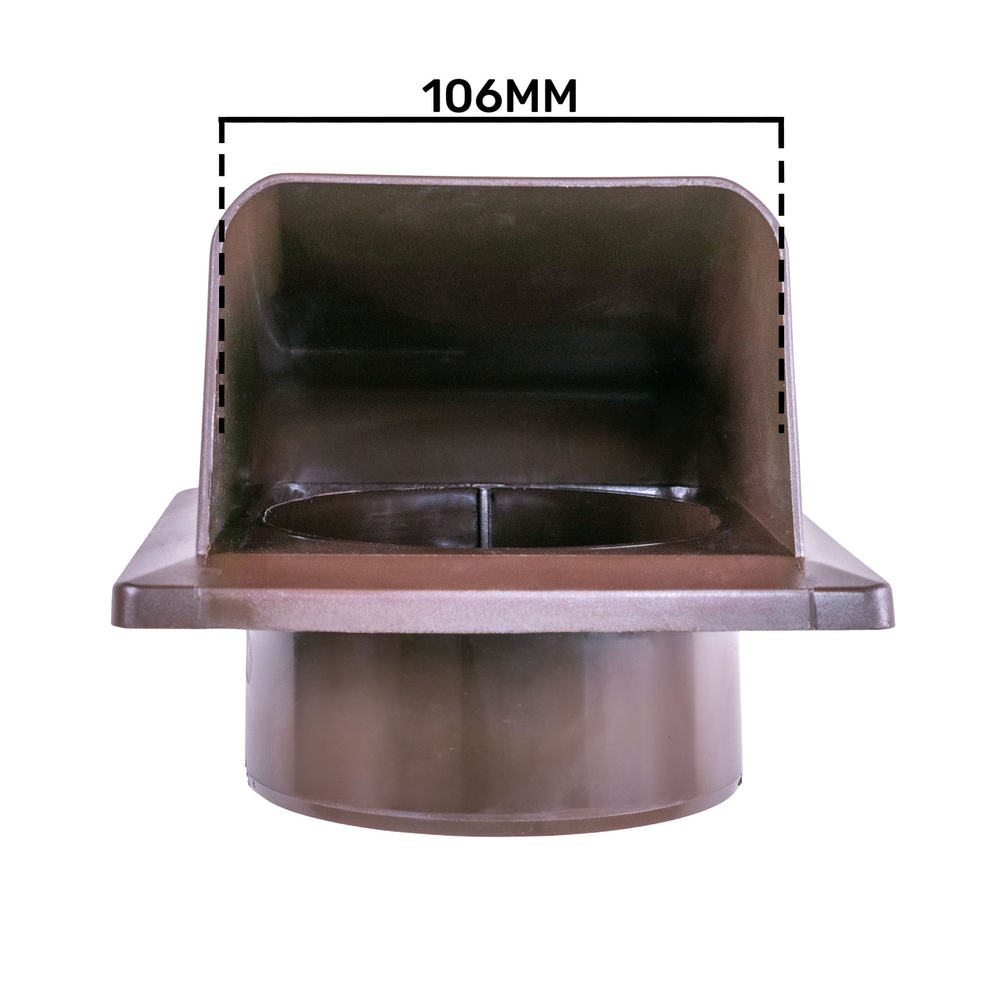 External Brown Louvre Vent KRD/100B 100mm