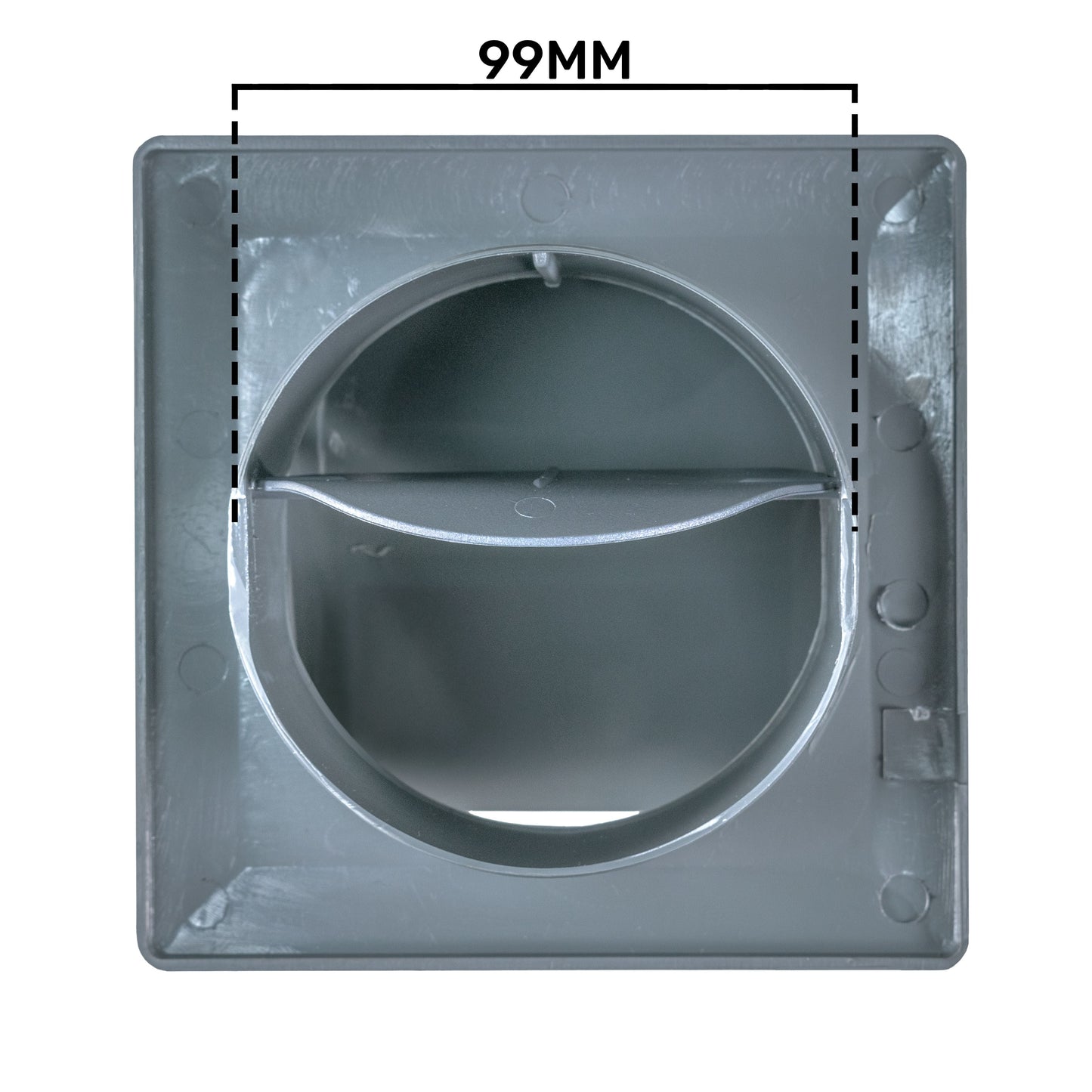 External Graphite Louvre Vent KRD/100G 100mm