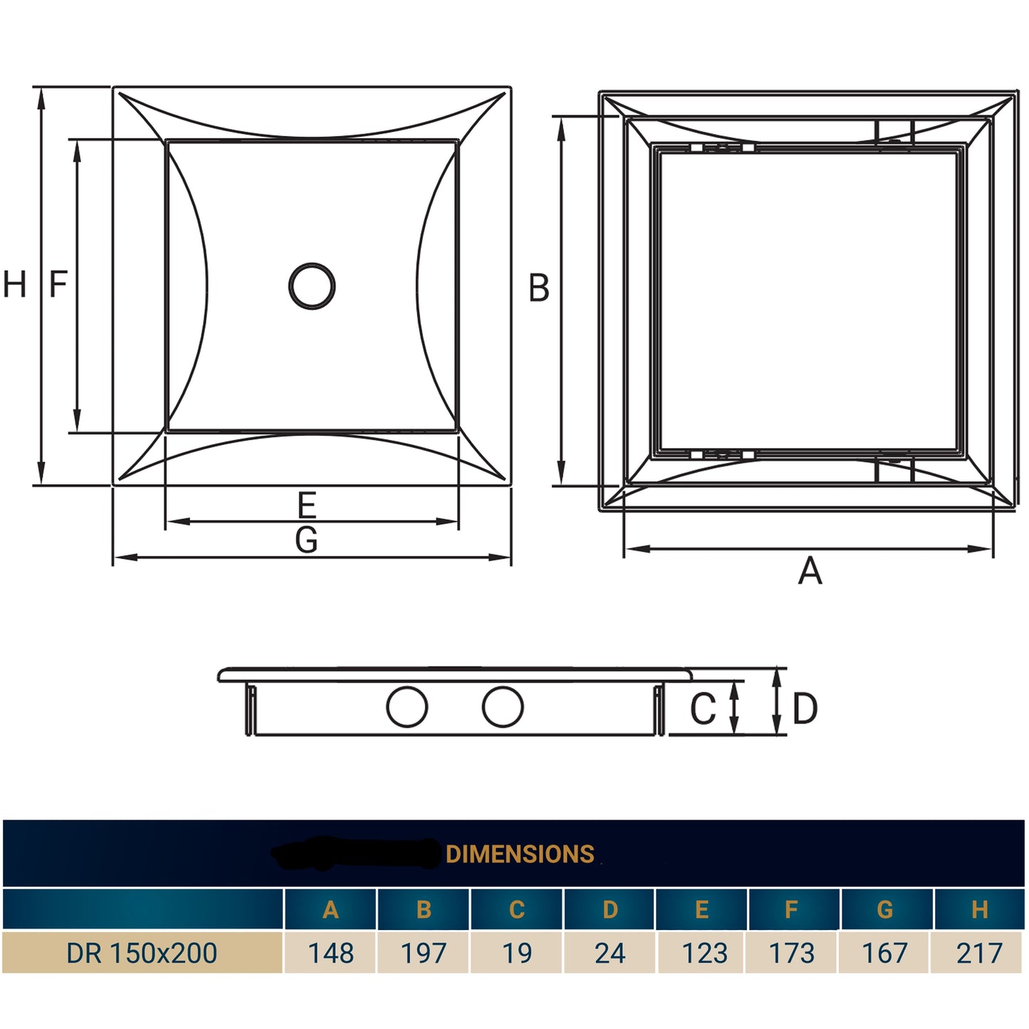 Access Panel Door 150mm x 200mm