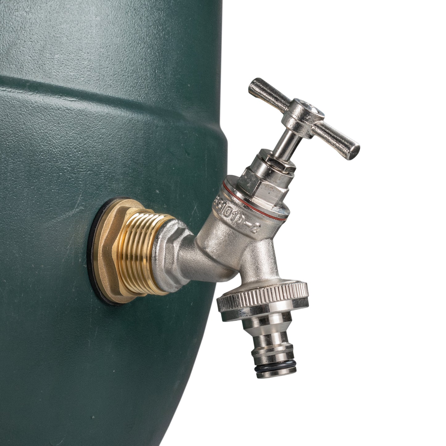 Water Butt Brass Kit 3/4" BSP with Nickel Plated Brass Quick Connect Tap