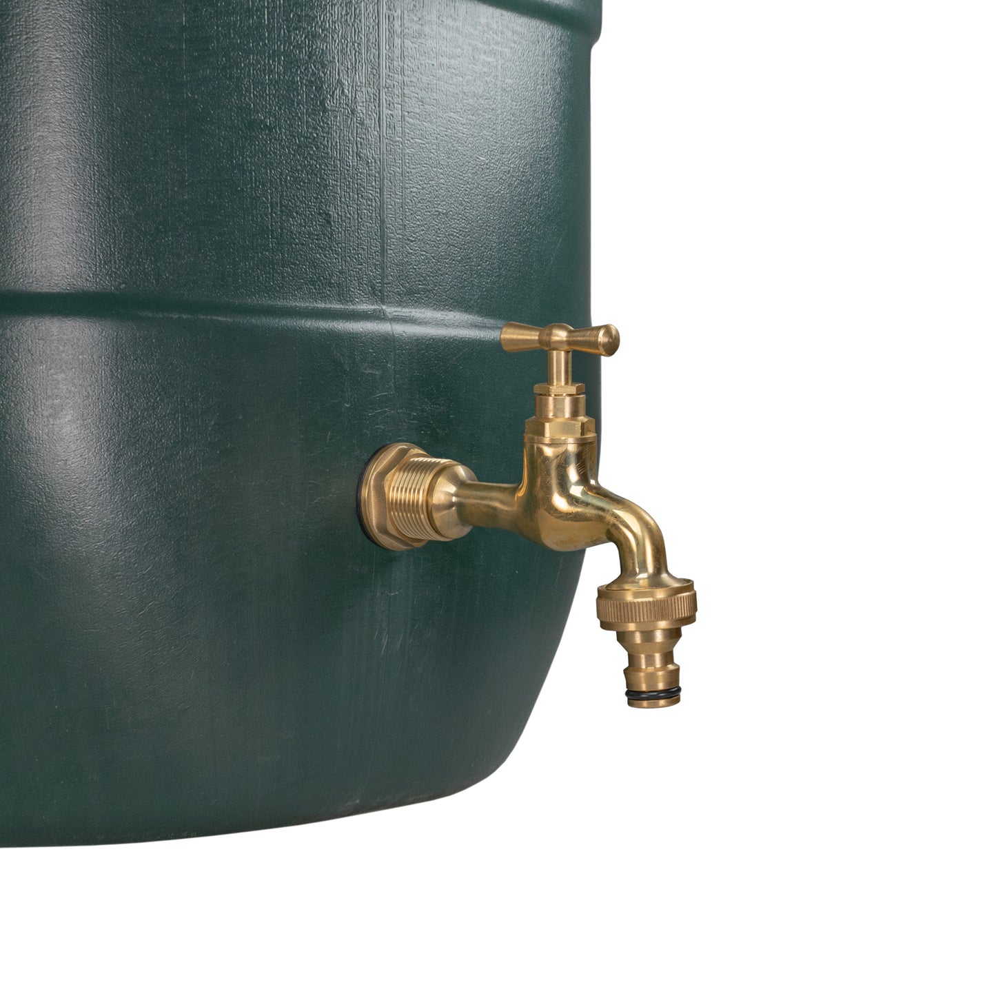 Water Butt Brass Kit 3/4" BSP with Quick Connect Polished Brass Tap