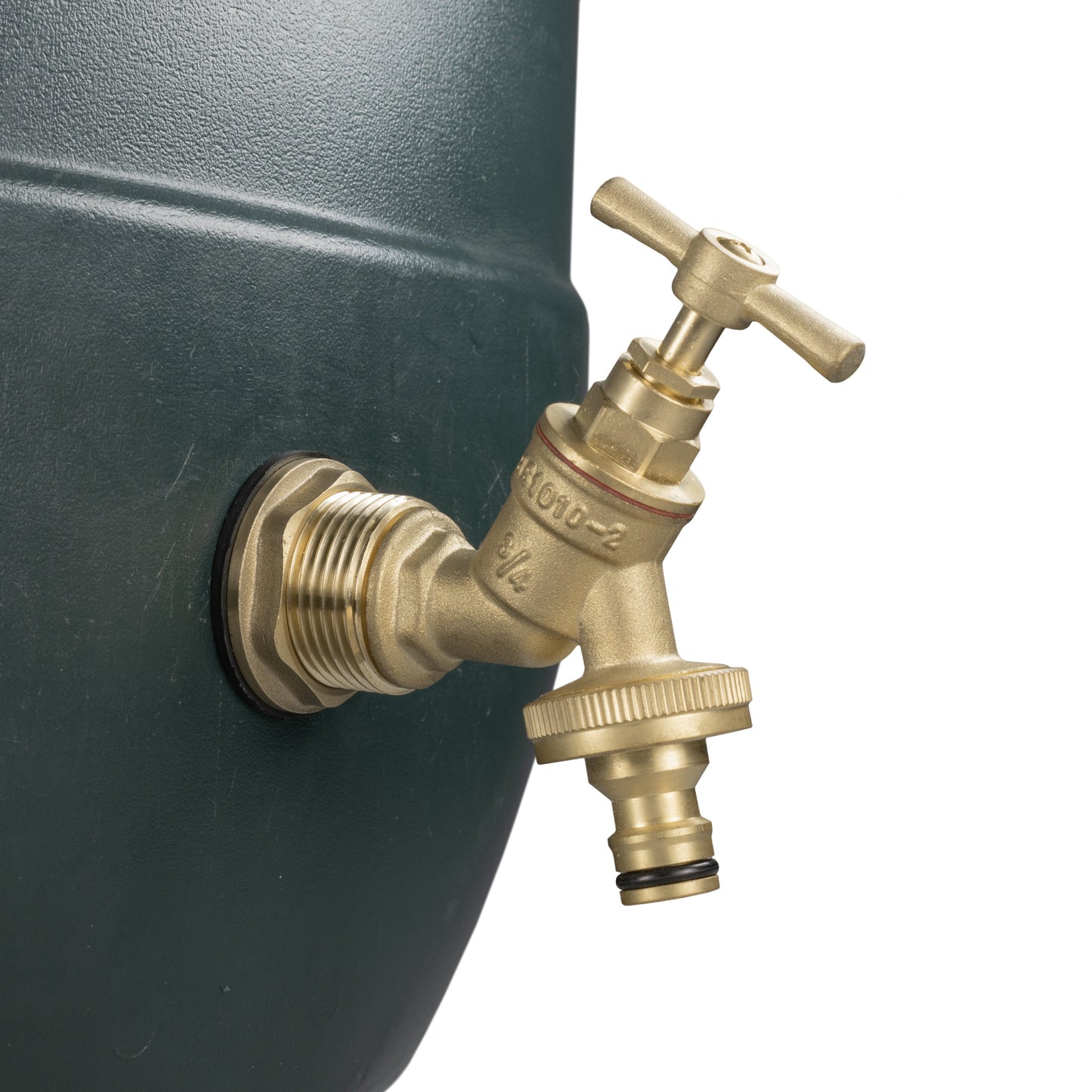 Water Butt Brass Kit 1" BSP with Brass Quick Connect Tap