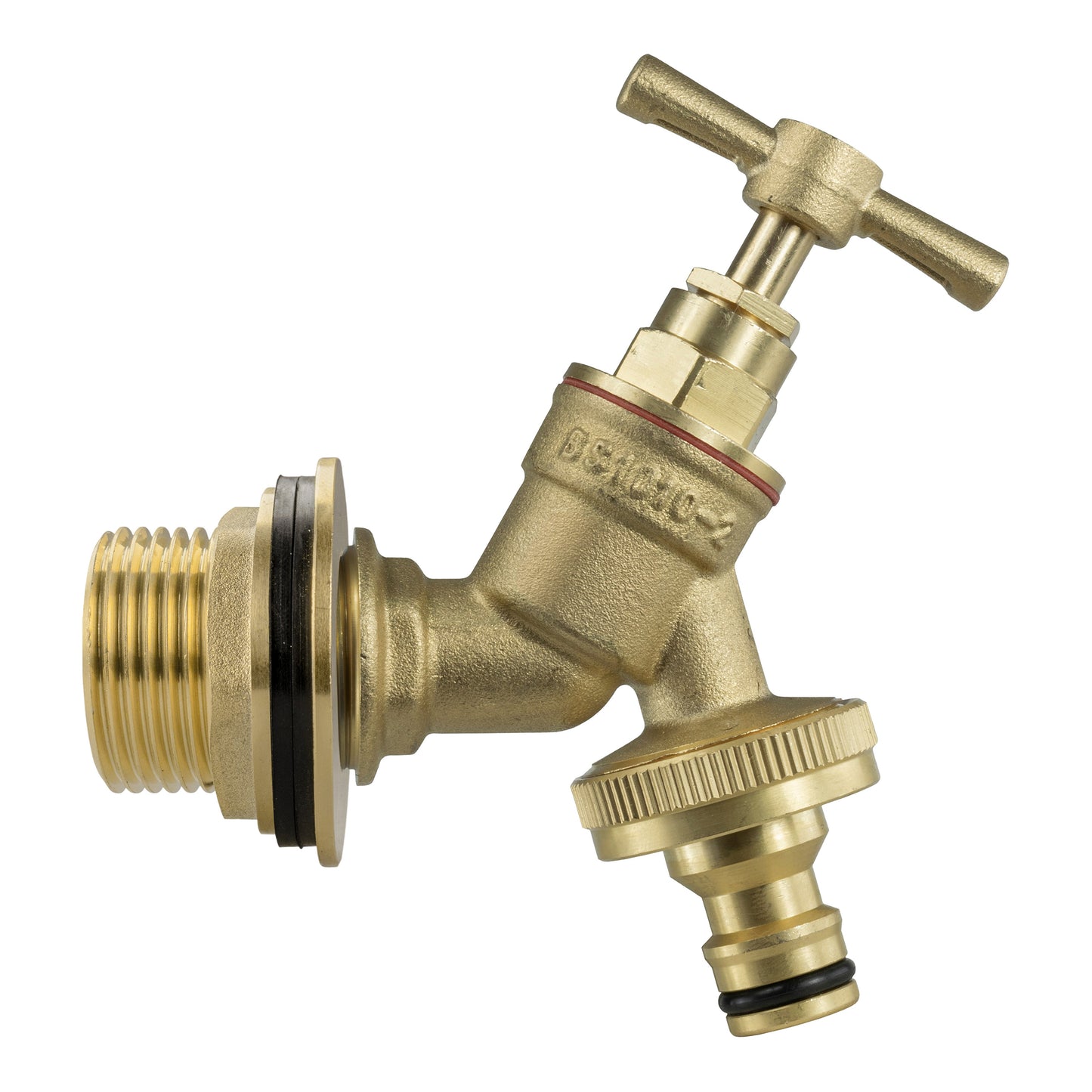 Water Butt Brass Kit 1" BSP with Brass Quick Connect Tap