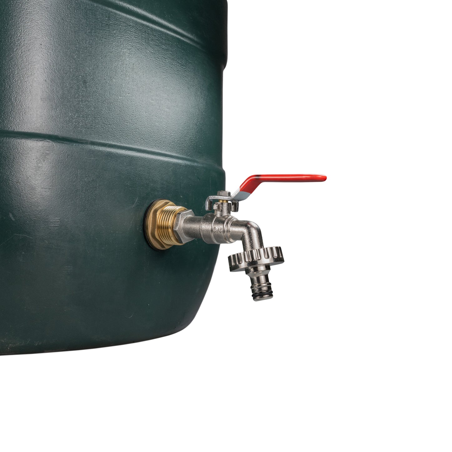 Water Butt Brass Kit 1" BSP with Quick Connect Lever Tap