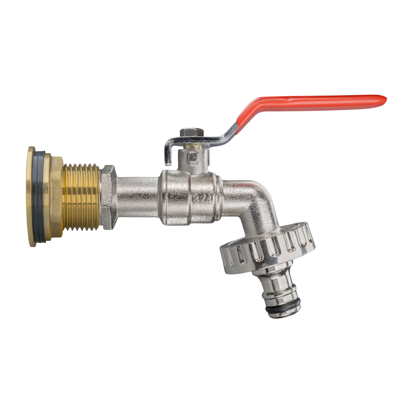 Water Butt Brass Kit 1" BSP with Quick Connect Lever Tap