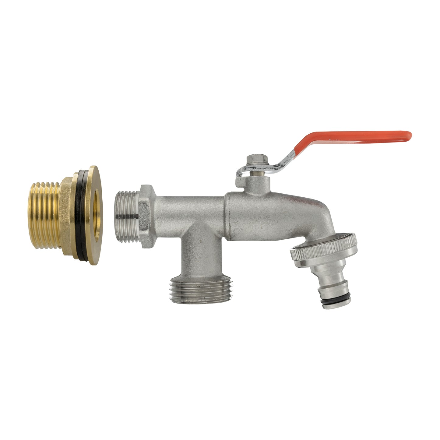 Water Butt Brass Kit 1" BSP with Double Tap
