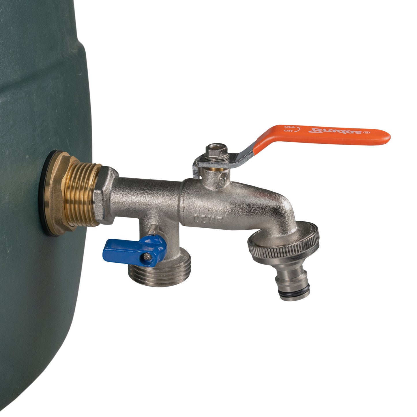 Water Butt Brass Kit 1" BSP with Double Tap