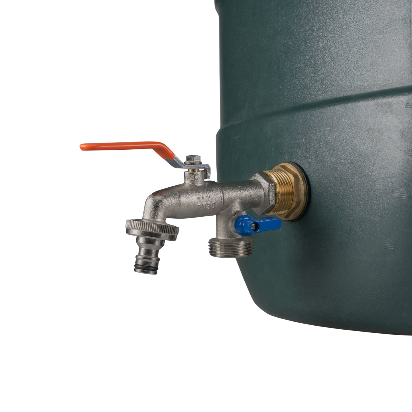 Water Butt Brass Kit 1" BSP with Double Tap