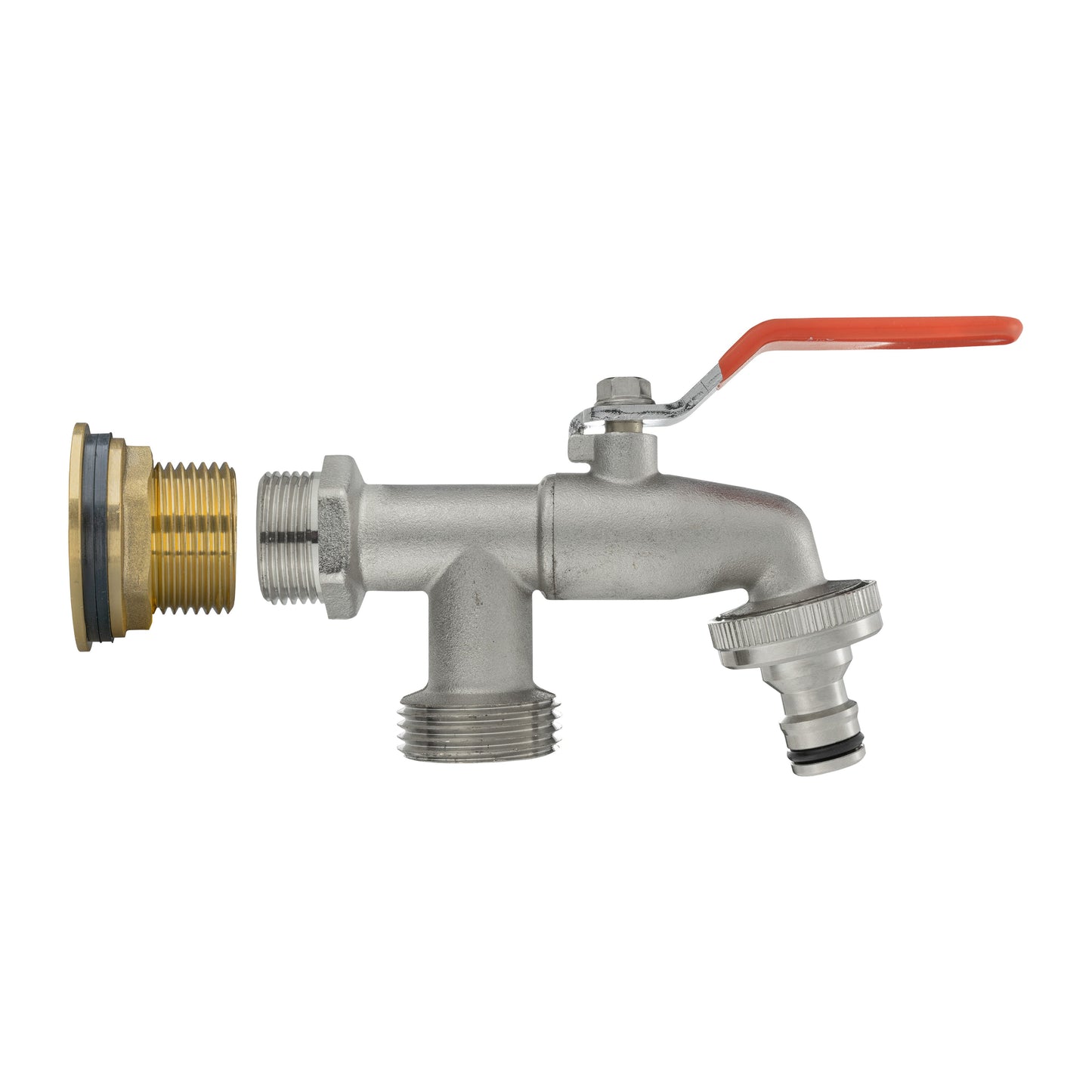 Water Butt Brass Kit 1" BSP with Double Tap