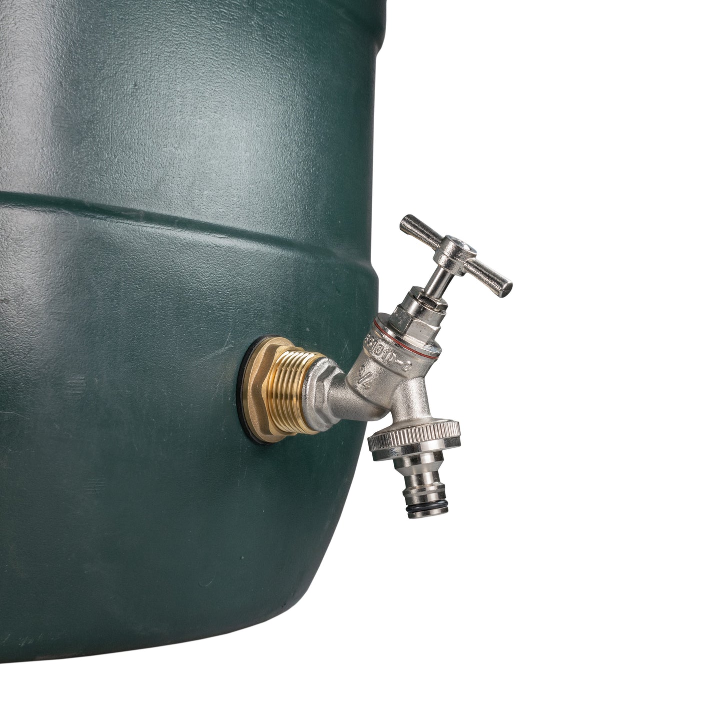 Water Butt Brass Kit 1" BSP with Nickel Plated Quick Connect Tap