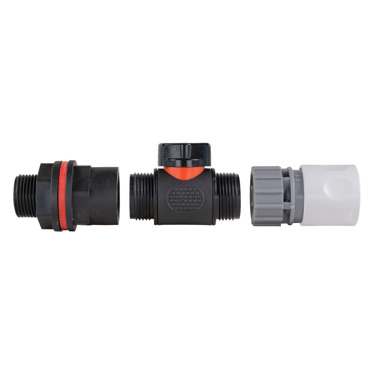 ¾″ BSP Water Butt Kit – Valve & Grey/White Quick Socket