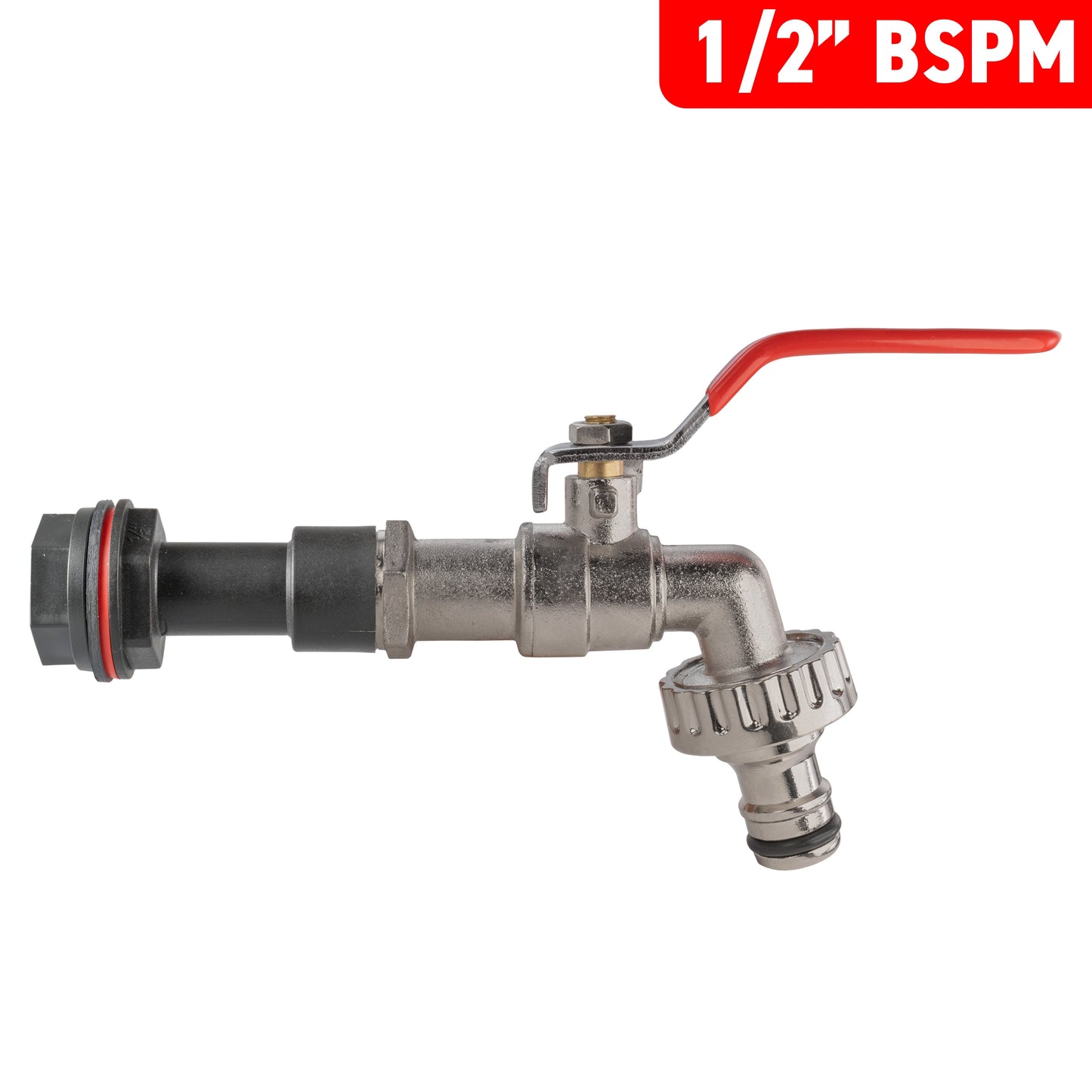 Water Butt Extension Kit 1/2" BSP with Quick Connect Lever Tap