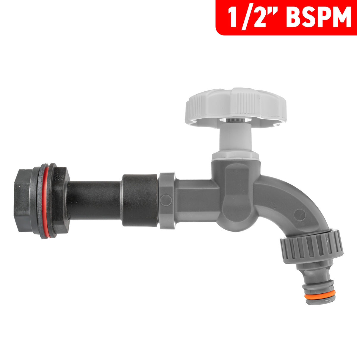 ½″ BSP Water Butt Extension – Grey/White Dial Tap