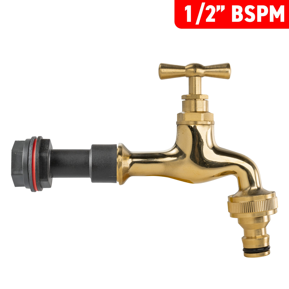 ½″ BSP Water Butt Extension – Polished Brass Quick Tap