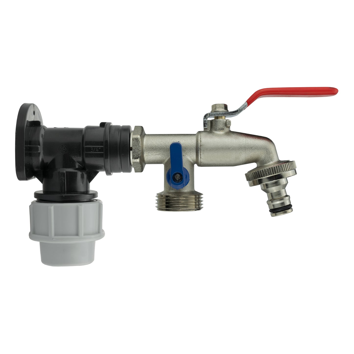 25mm MDPE Wall Flange with Double Lever Tap