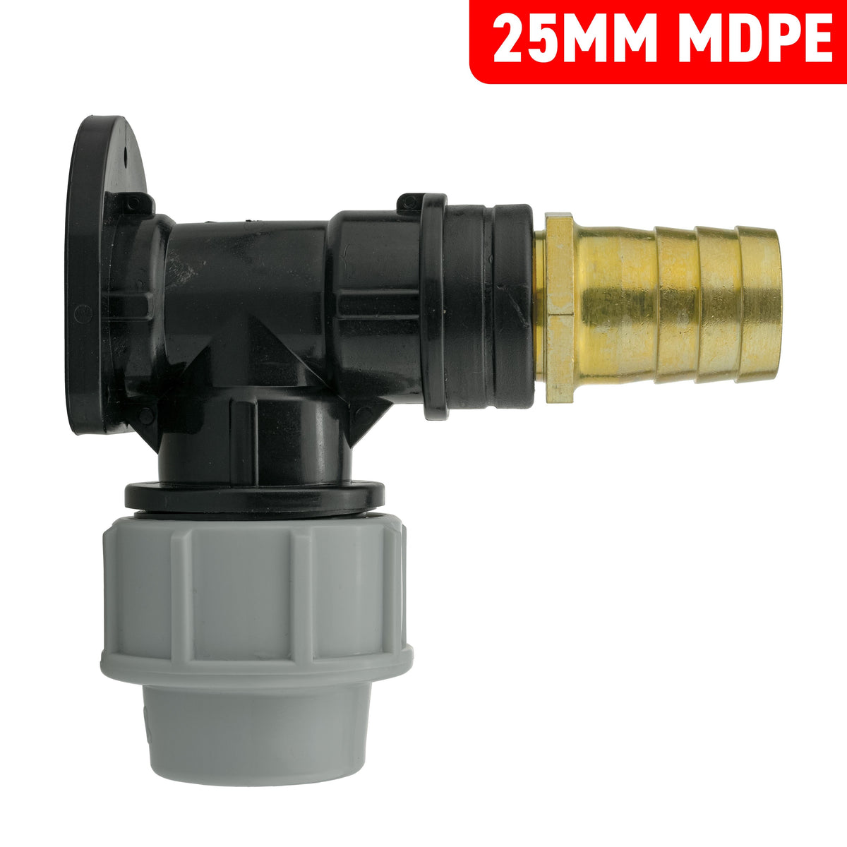 25mm MDPE Wall Kit – 25mm Brass Hose Barb