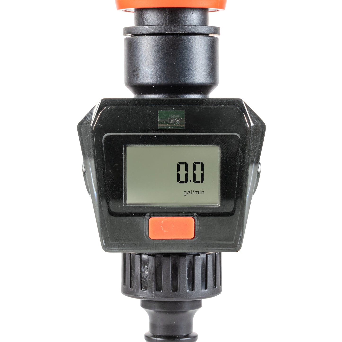 Water Flow Meter with Quick Connect Outlet (Black/Orange)
