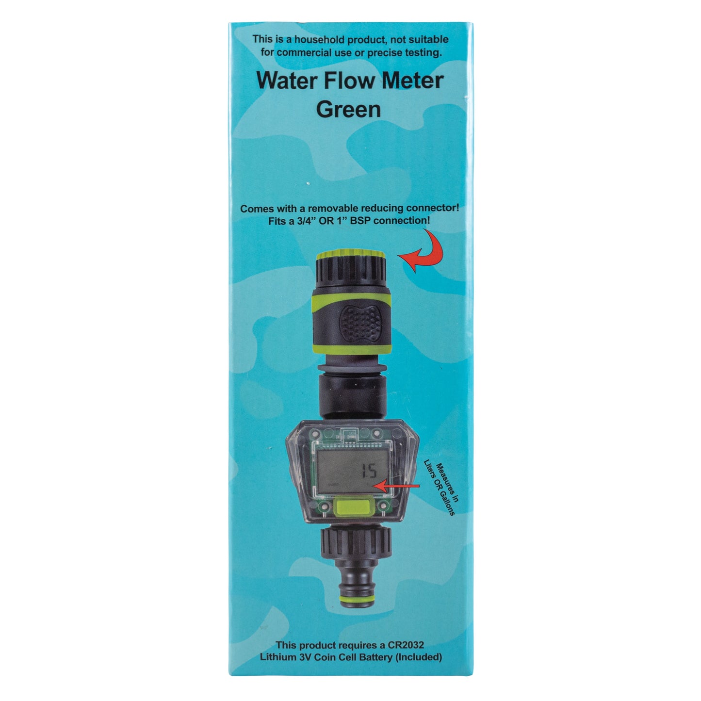 Water Flow Meter with Quick Connect Outlet (Green)