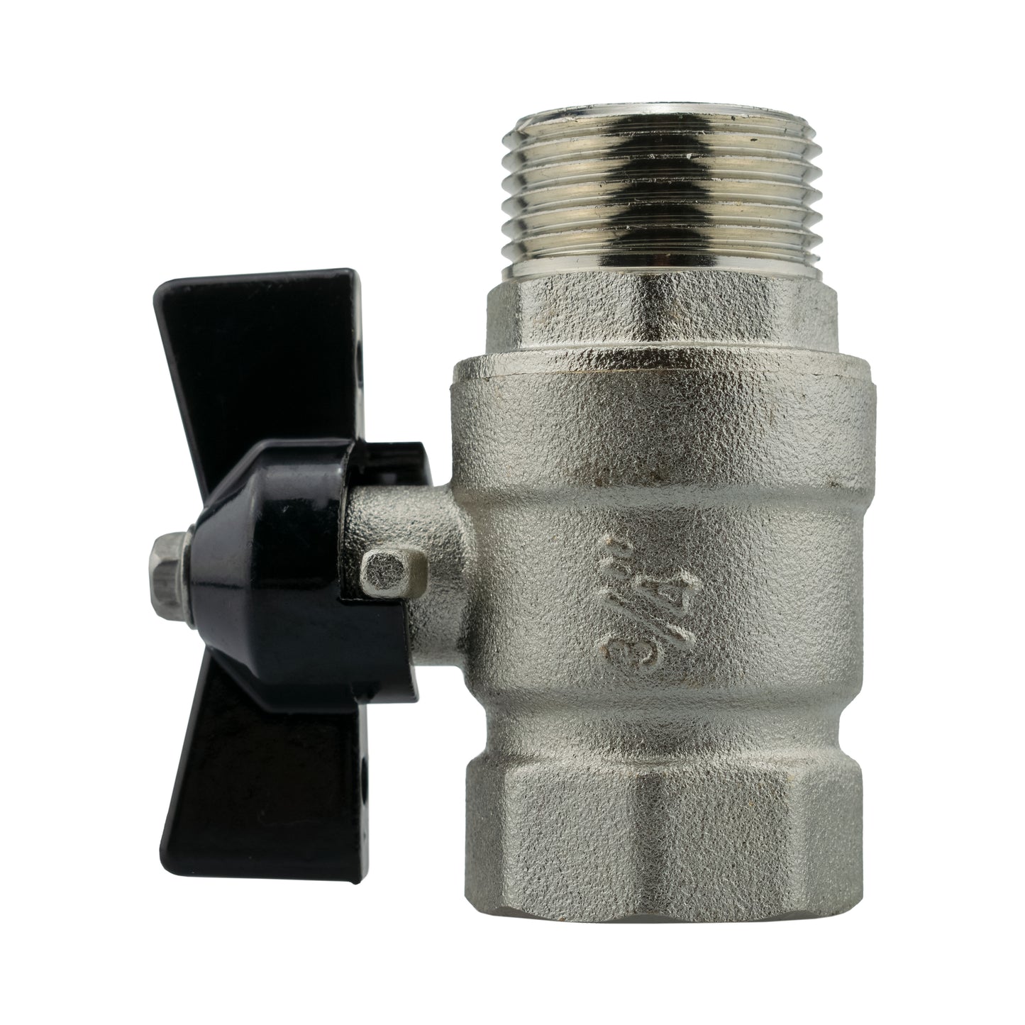 Metal Butterfly Bib Valve 3/4" BSPM-F
