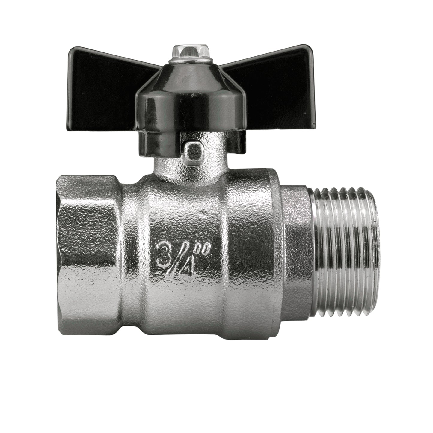 Metal Butterfly Bib Valve 3/4" BSPM-F