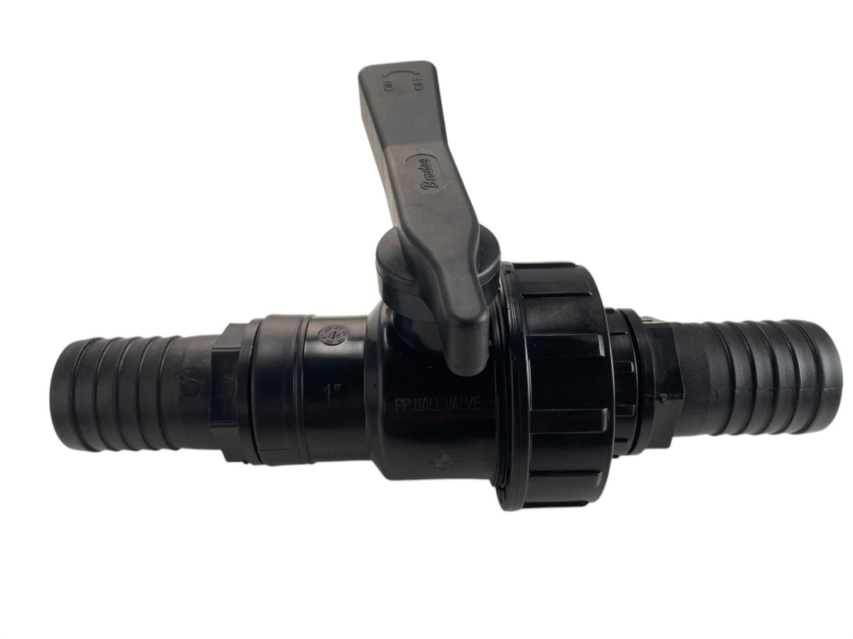 1″ PP Ball Valve Kit – Two 32mm Hose Tails