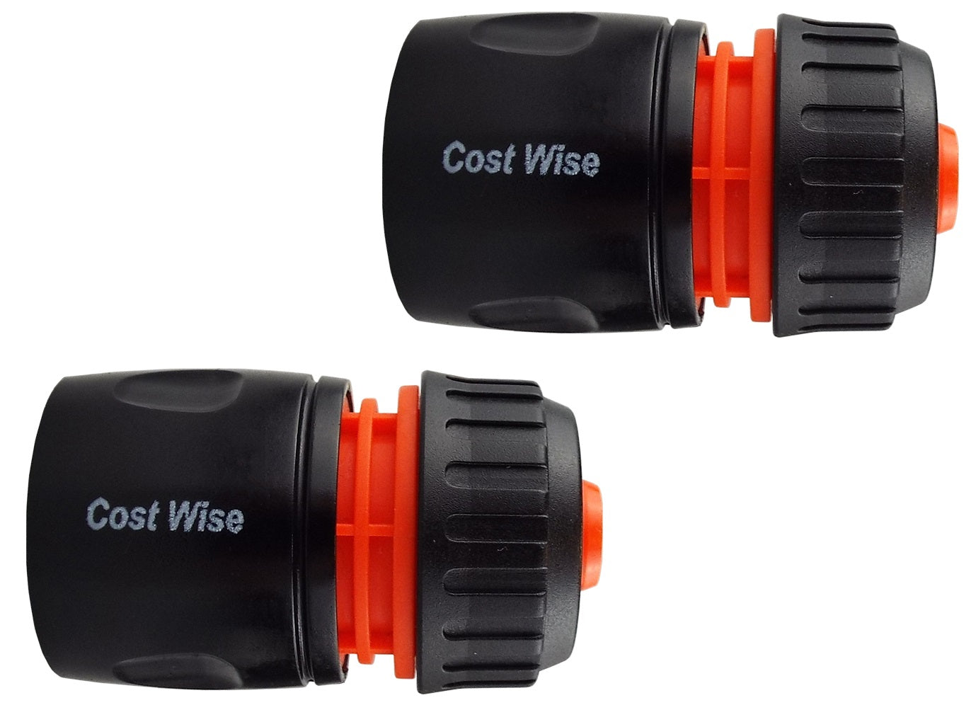 Female Hose Connector for 1/2" Hose, Black/Orange