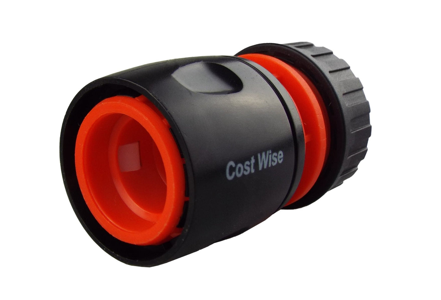 Female Hose Connector for 1/2" Hose, Black/Orange