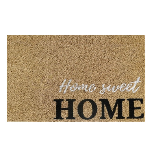 'Home Sweet Home' Coir Fibre Doormat with Rubber Backing (60cm x 40cm)