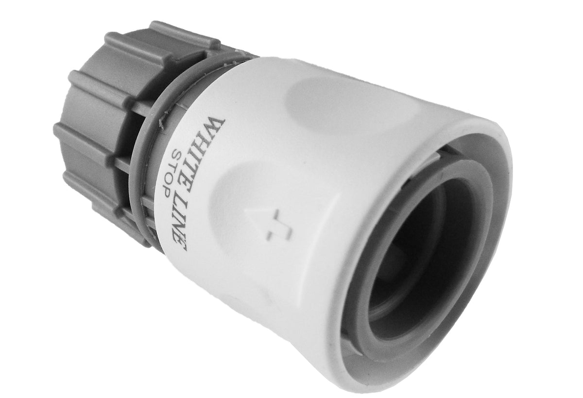 IBC S60X6 Cap & Inline Valve – Grey/White Female Quick Socket