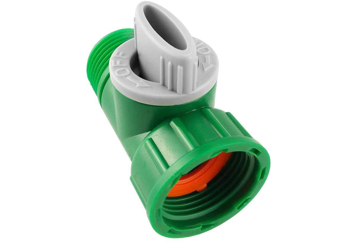 ¾″ BSP Male-to-Female Inline Water Valve – Green/Grey