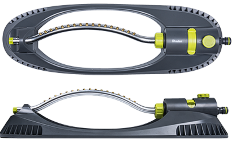 Oscillating Bar Lawn Sprinkler Aluminium Arm (Lime/Grey)