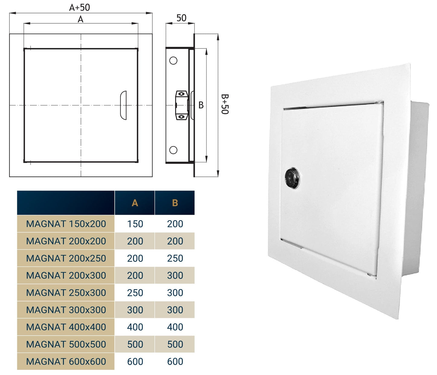 Access Panel Door Metal With Lock 200mm x 300mm