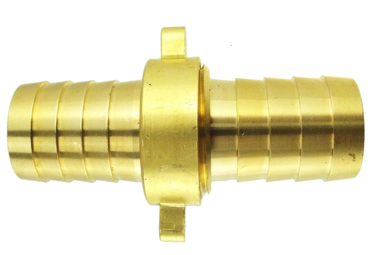Brass Swivel Hose Joiner – 13mm Barbs, 3-Piece Union