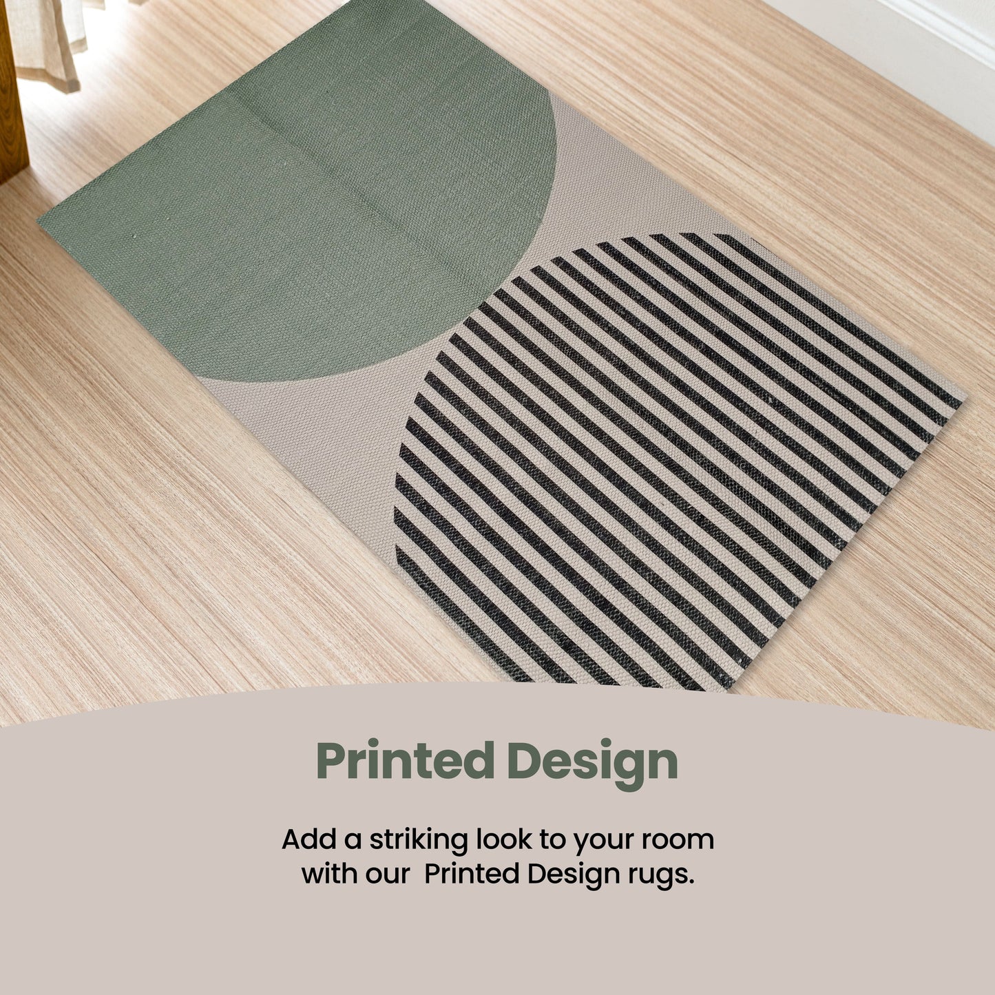 Printed Rug Amphi Colour Non Slip Soft Durable Floor Rug