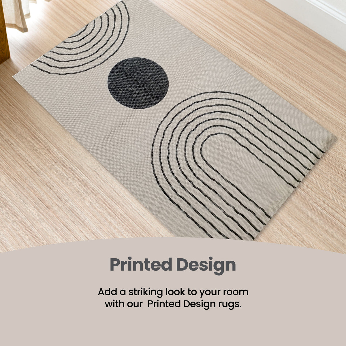 Printed Rug Tuscany Design Non Slip Soft Durable Floor Rug