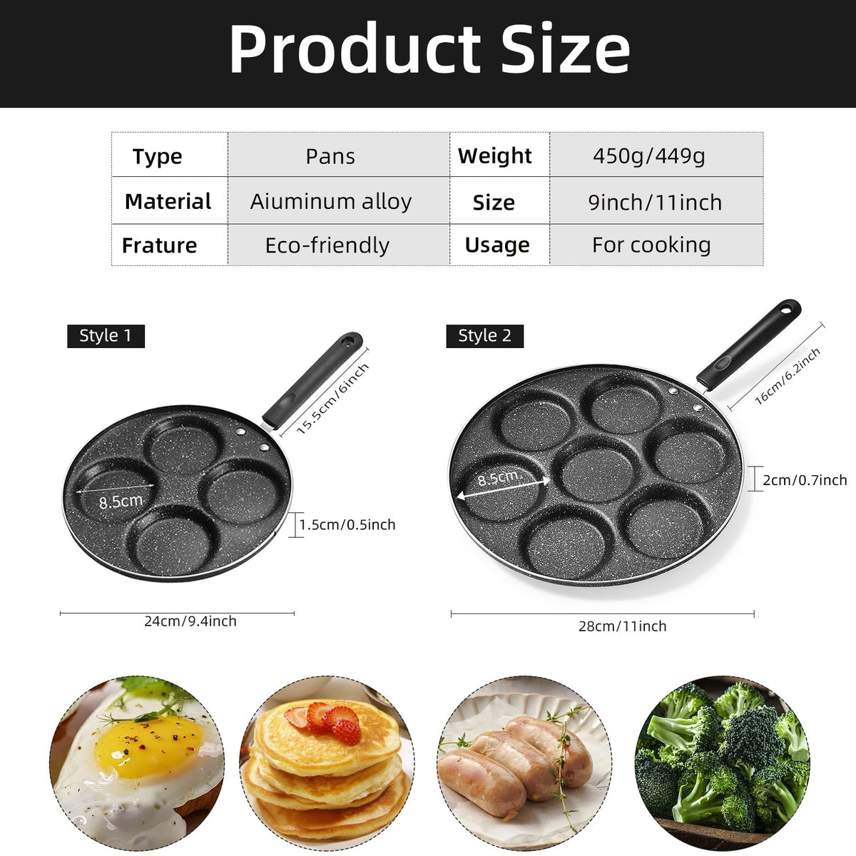 Seven-Hole Non-Stick Egg Frying Pan ā Cooking Pan