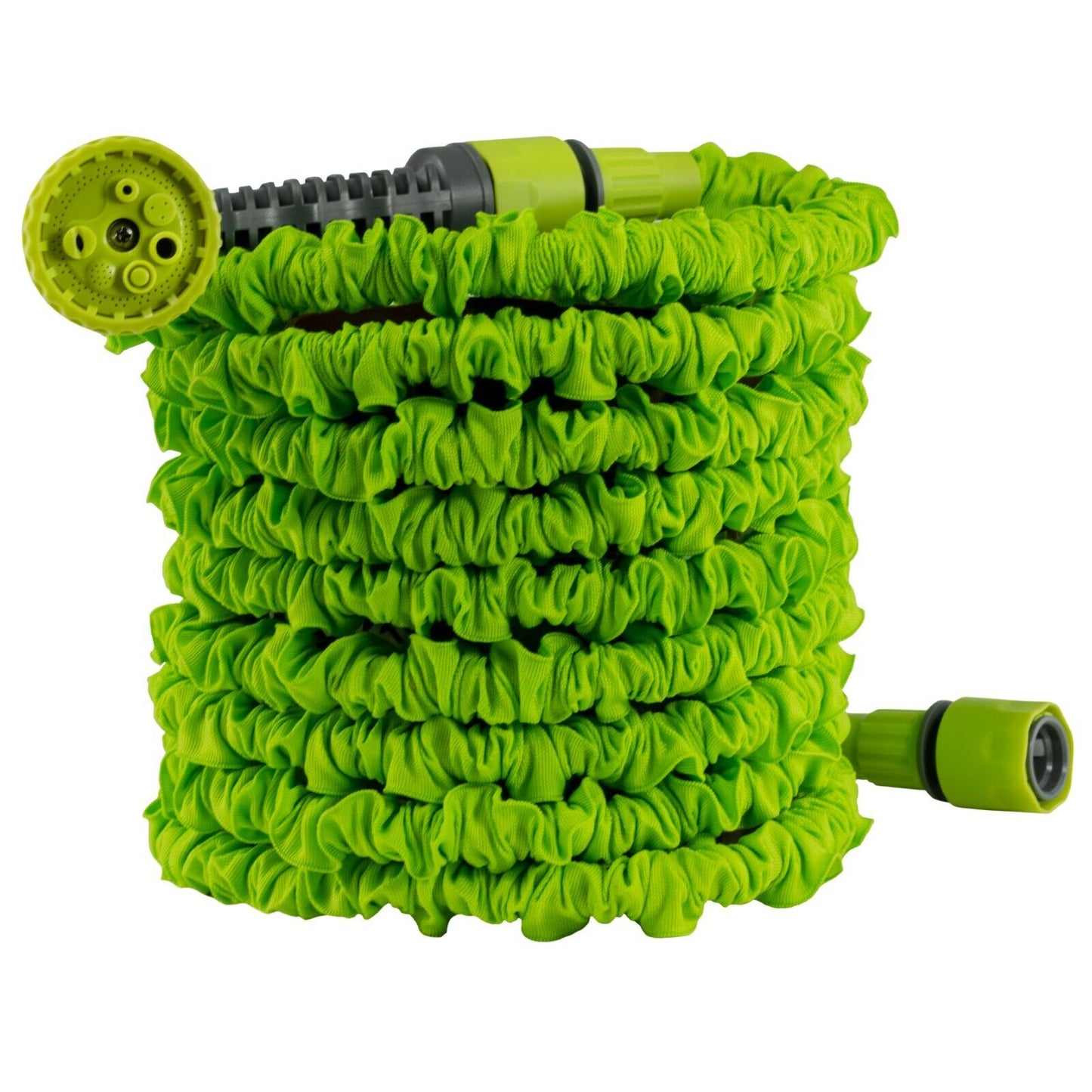Heavy Duty Expandable Garden Water Hose Pipe With Sprayer, Green