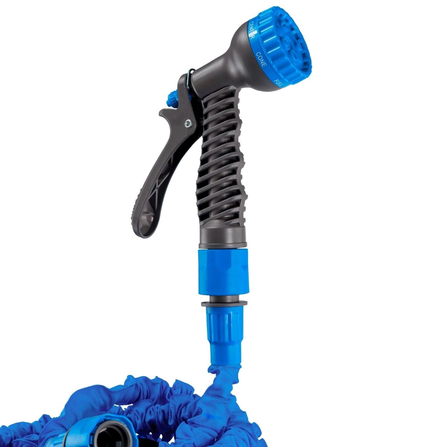 Heavy Duty Expandable Garden Water Hose Pipe With Sprayer, Blue