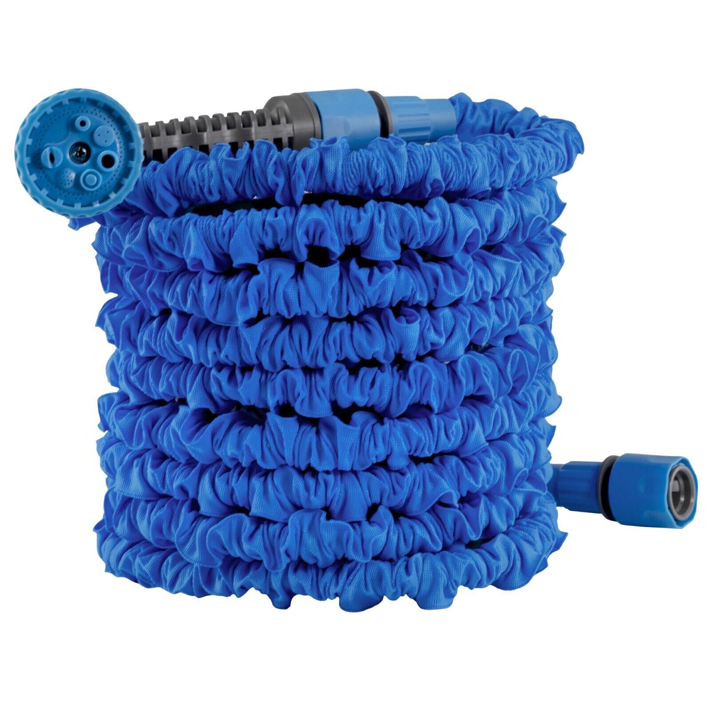 Heavy Duty Expandable Garden Water Hose Pipe With Sprayer, Blue
