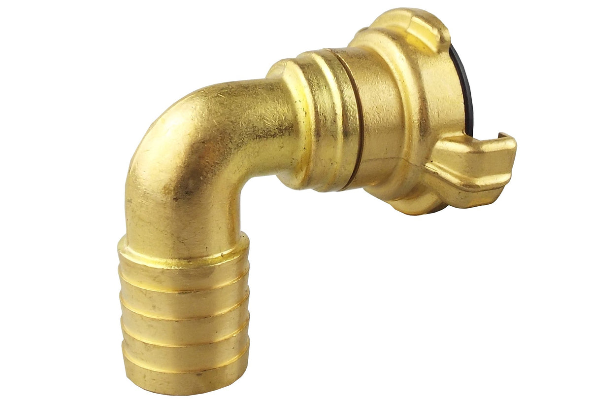 Brass Geka-Type Swivel Elbow – 13mm (½″) Hose Barb