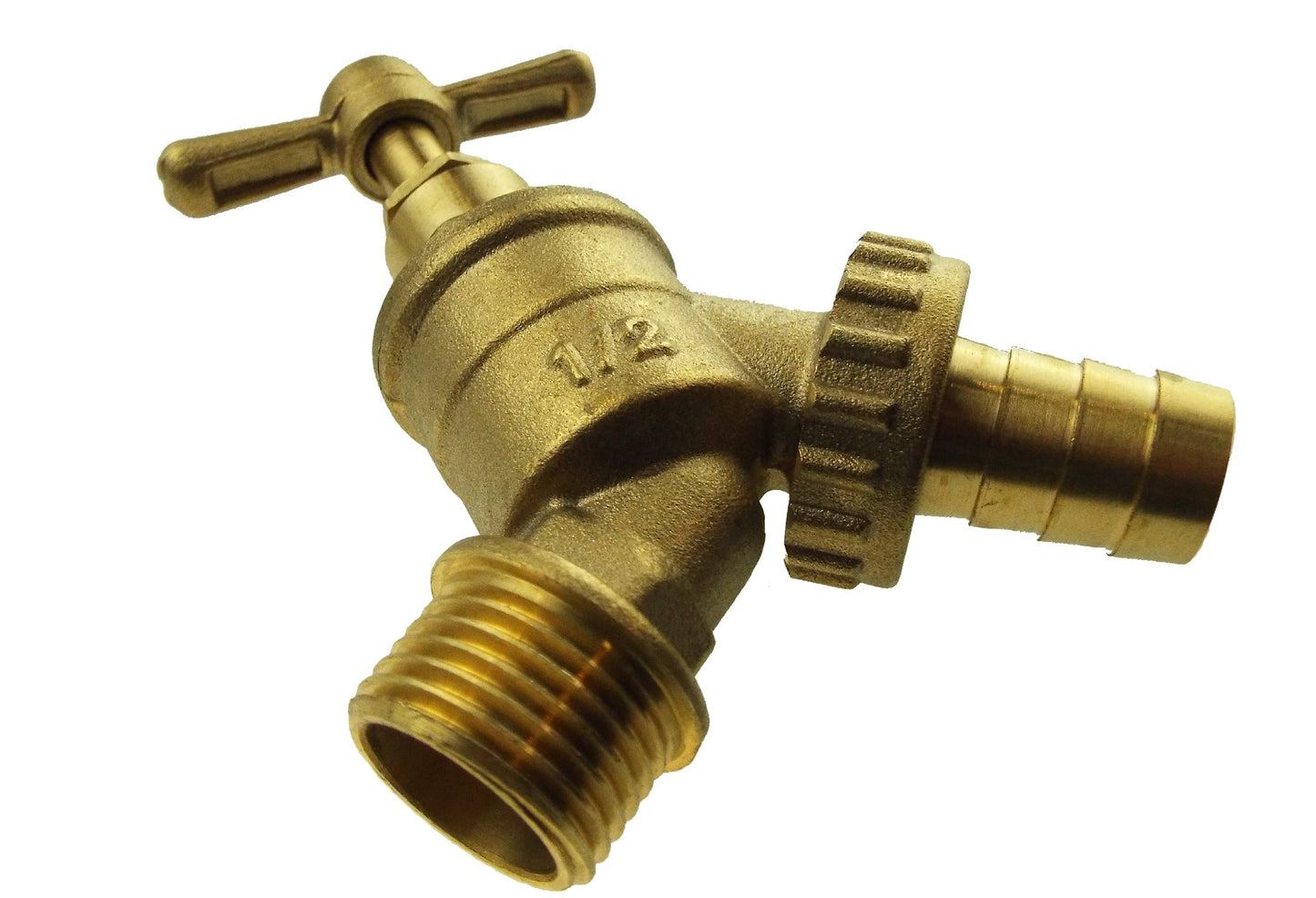 Garden Bib Tap Brass 1/2" BSPM - Barb