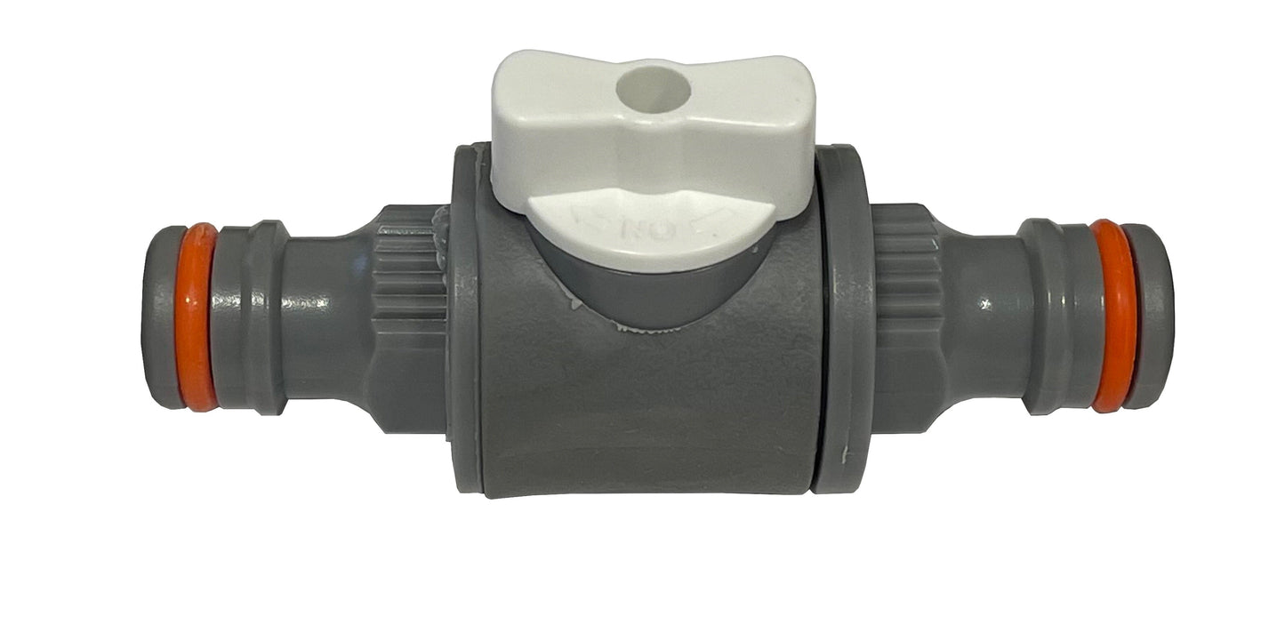 In Line Valve, White/Grey