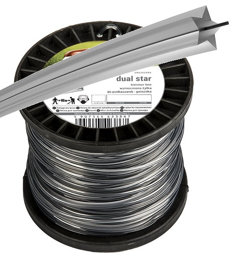 Bradas Dual Star Strimmer Line – 3mm × 410m (2.5kg Spool)