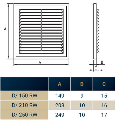 Louvre Vent D/150RW Classic 150mm