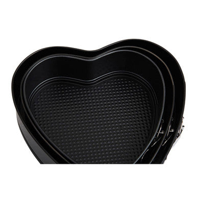 Set of Three Heart Shaped Springform Cake Tins