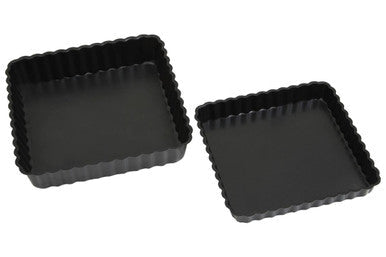 Set of Two Fluted Quiche Flan Tins Dish