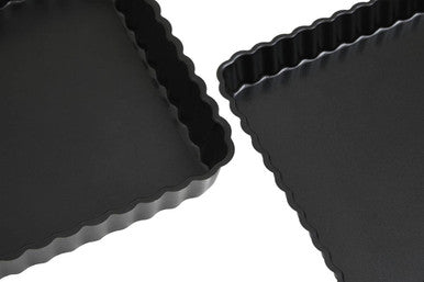 Set of Two Fluted Quiche Flan Tins Dish