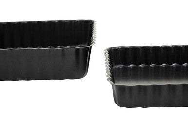 Set of Two Fluted Quiche Flan Tins Dish